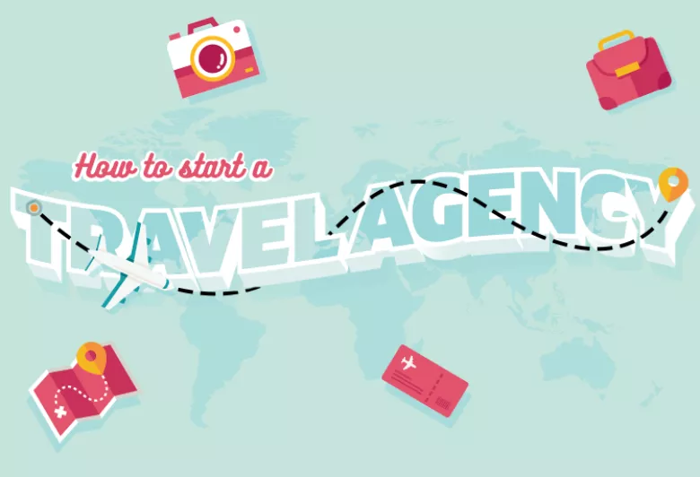 how to start a travel agency infographic